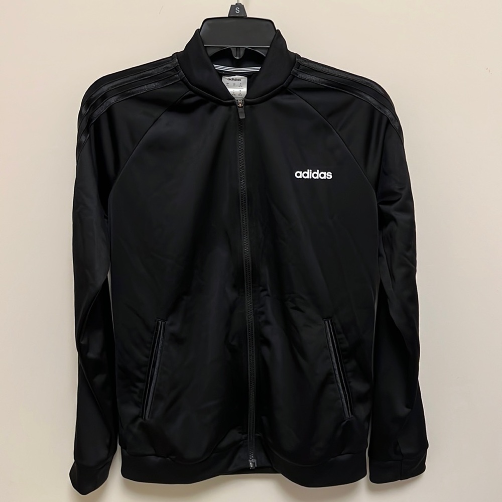 Adidas Black Zip Up Jacket, size medium